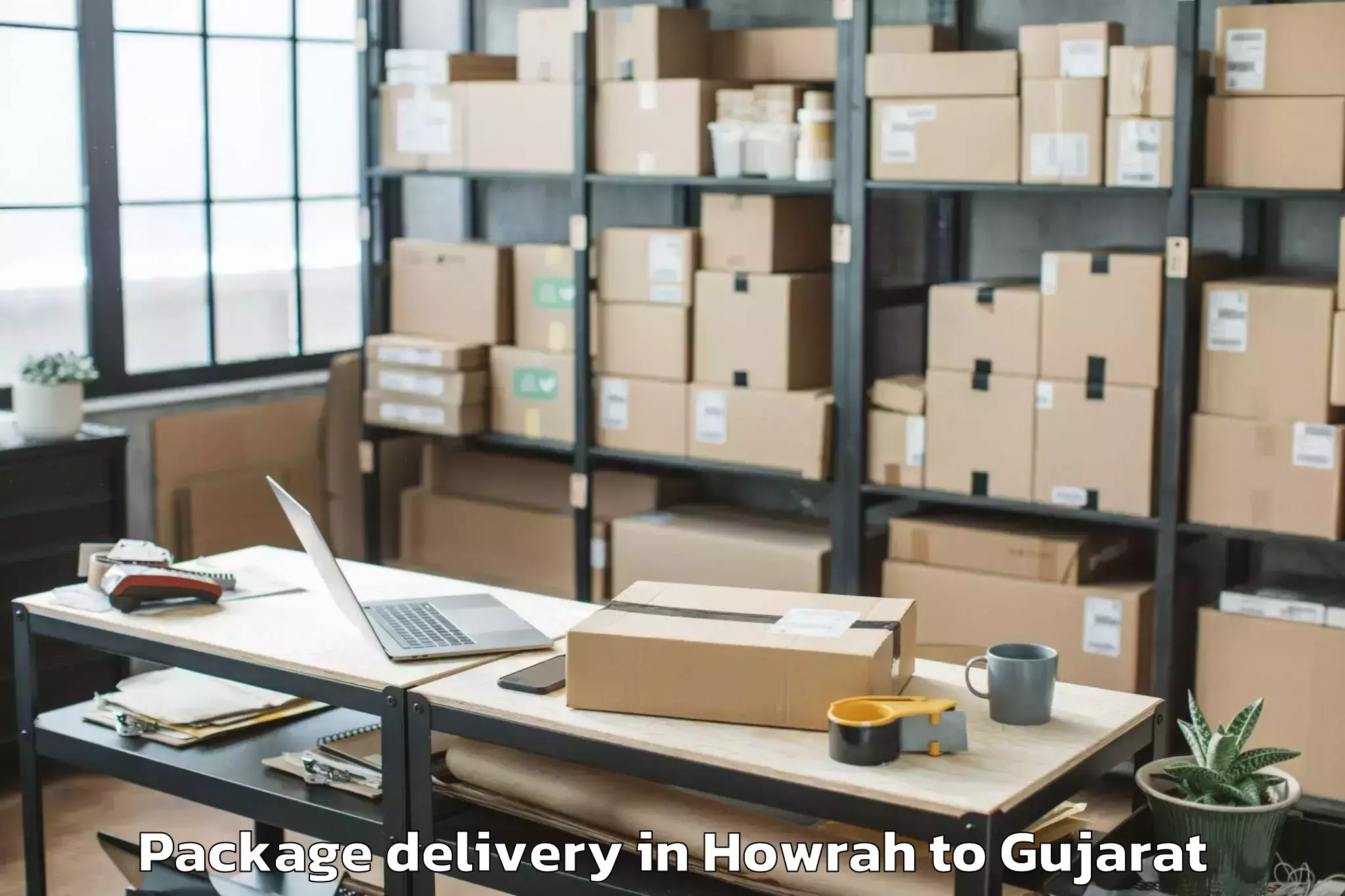 Quality Howrah to Navrangpura Package Delivery